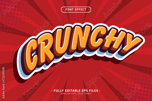 3d crunchy word editable vector text effect photo