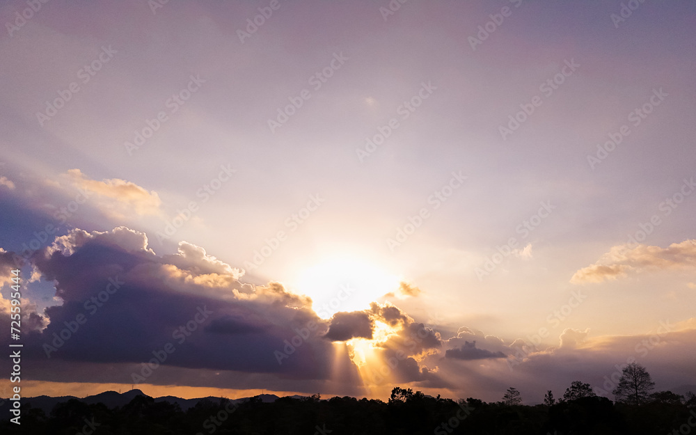 Amazing sky clouds. Amazing sky and sunset during the summer that gives the feeling of warmth, wonder, romance, and beauty. Background clouds natural