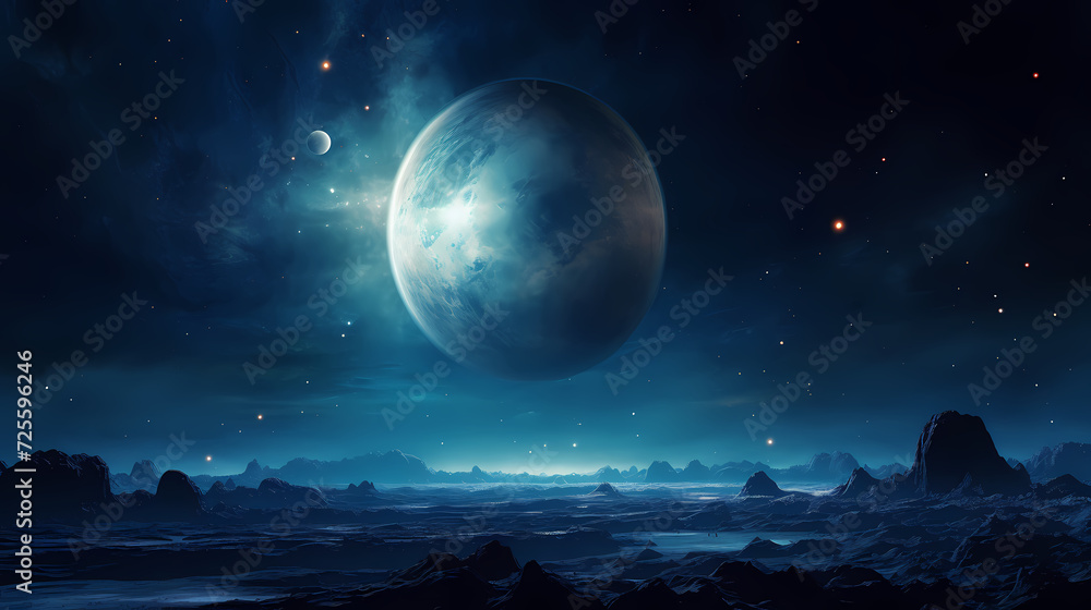 Space galaxy background, 3D illustration of nebulae in the universe Space galaxy background, 3D illustration of nebulae in the universe