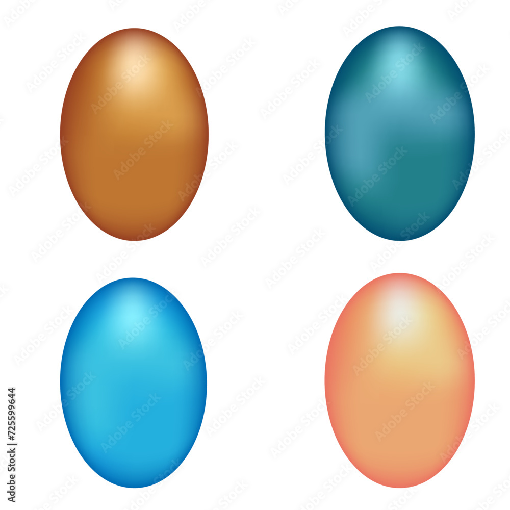 A set of voluminous Easter eggs. A set of voluminous Easter eggs.