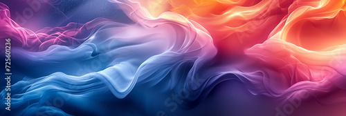 Surreal Artistic Waves: Vivid Pink and Blue Digital Silk, Abstract Flowing Background with Luminous Effect