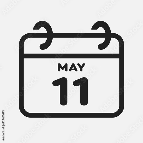 Icon page calendar day - 11 May