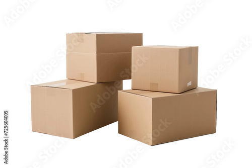 Cardboard Boxes Isolated on Transparent Background © Habiba