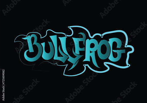 BULLFROG word graffiti tag style