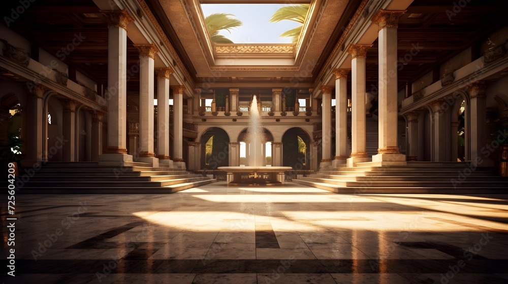 3D CG rendering of ancient ruins. High resolution image gallery.