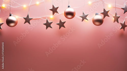 Festive decoration background, template for holidays and celebrations