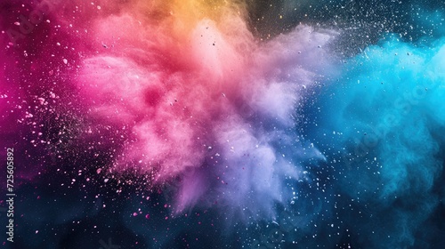 abstract color powder explosion background