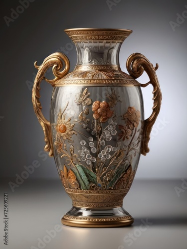Antique vase isolated on white