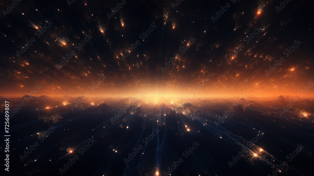 Obraz premium Scifi Style Particles Wallpaper Background