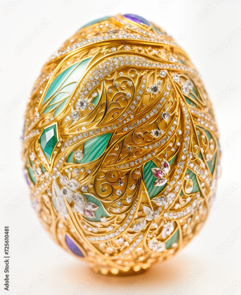 Jewelry egg. Abstract illustration. AI generated. Jewelry egg. Abstract illustration. AI generated.