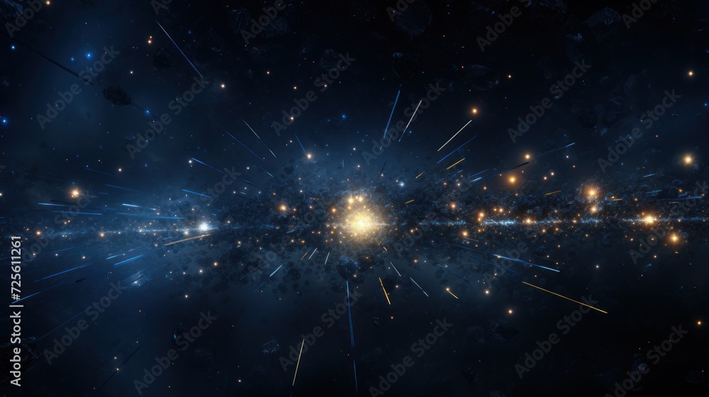 Fototapeta premium Scifi Style Particles Wallpaper Background