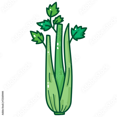 celery cartoon doodle