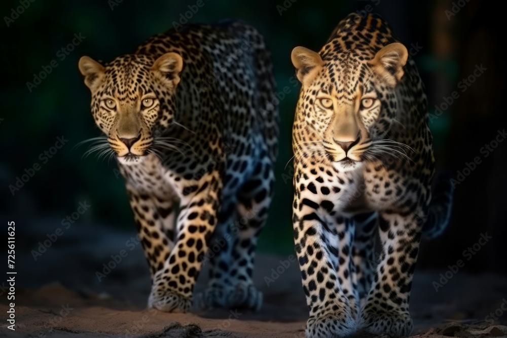 Rare and strong leopard. Big and fashion predator with acute vision and hearing. Generate AI Rare and strong leopard. Big and fashion predator with acute vision and hearing. Generate AI