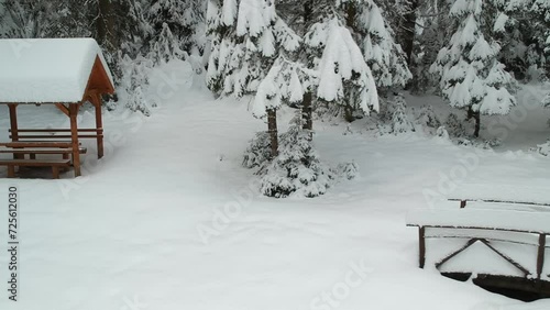 Wallpaper Mural Captivating aerial views of snow-kissed mountain peaks, a winter wonderland unfolds with pristine landscapes, serene valleys, and majestic icy formations Torontodigital.ca