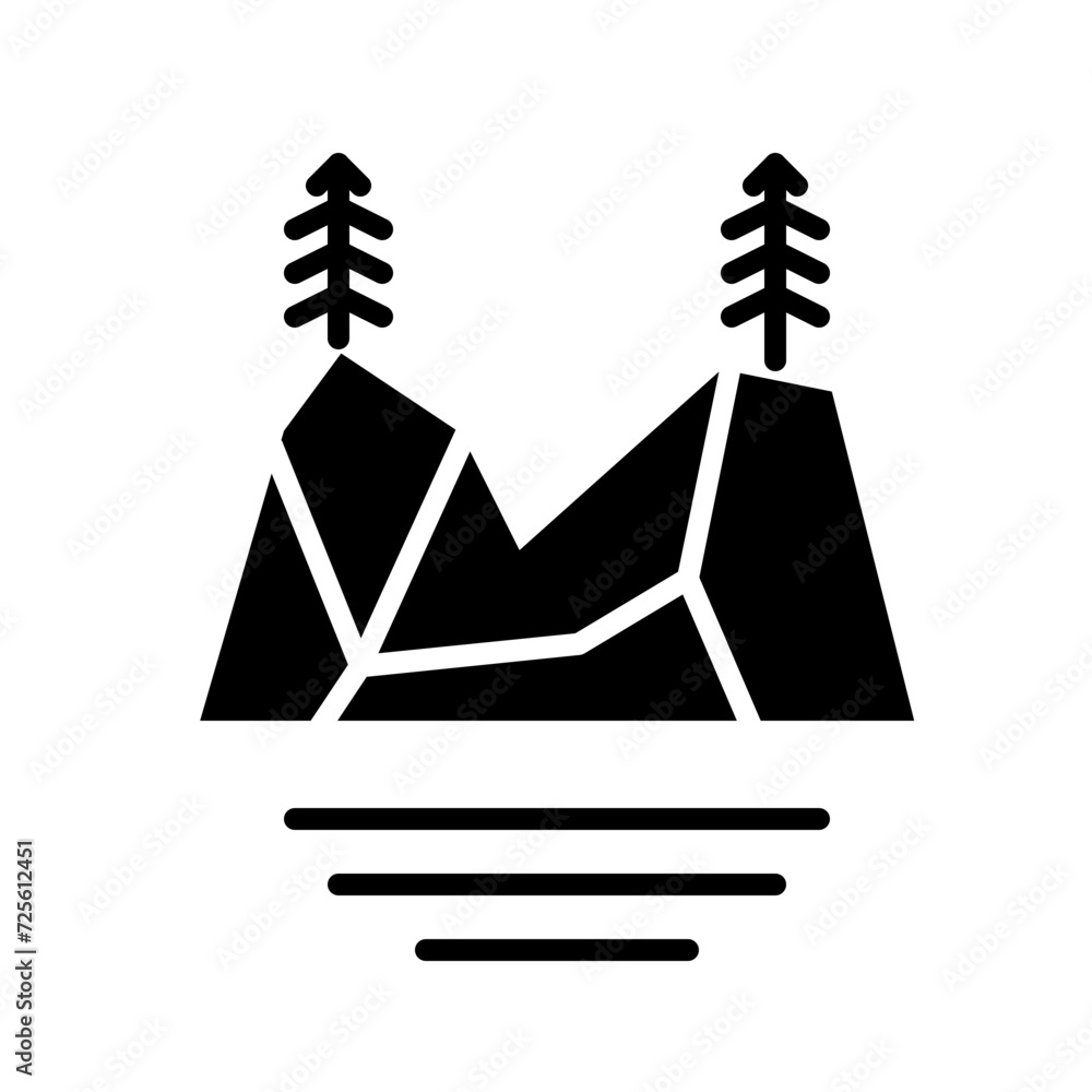 rocky mountain solid icon