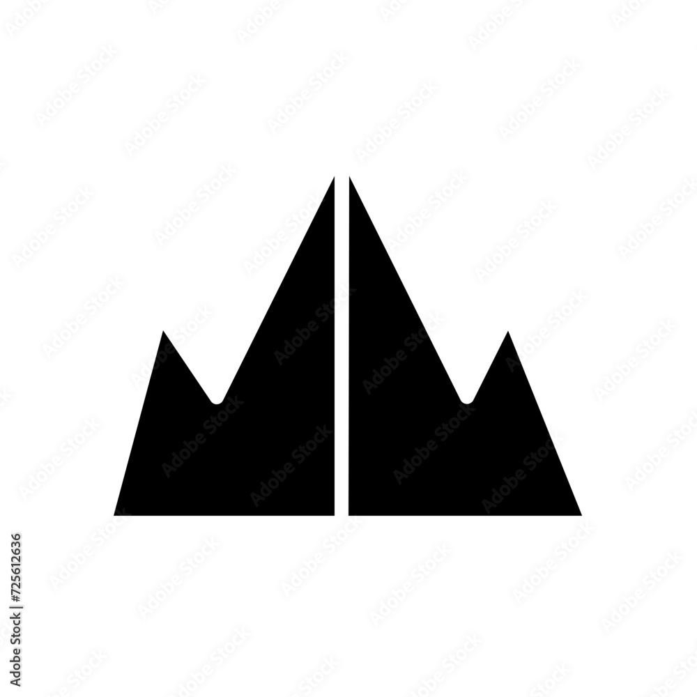 steep mountains solid icon steep mountains solid icon