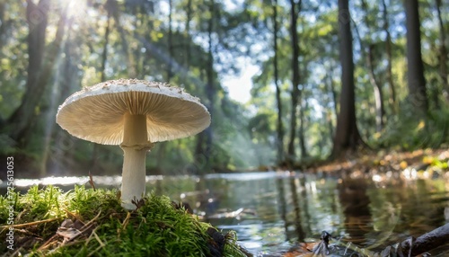 Floresta de cogumelos alucinógenos photo