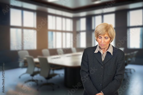 Upset business women in the conference room