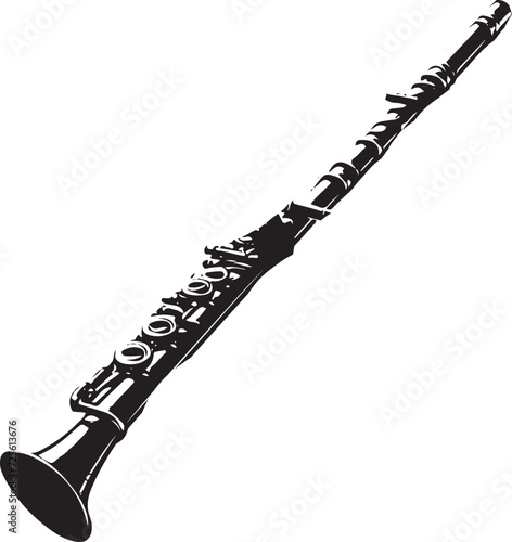 outline of flute  white background
