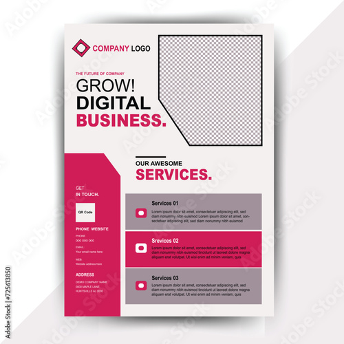 
Corporate business flyer template design business proposal promotion promotion Modern brochure template flyer design vector template  business brochure template layout design red color.