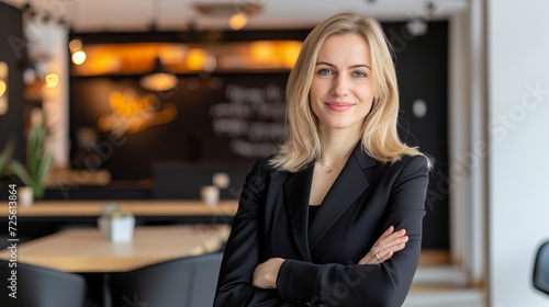 Confident young woman posing in bright interior with defocused background and text space Free Download Confident young woman posing in bright interior with defocused background and text space - GFXLoad