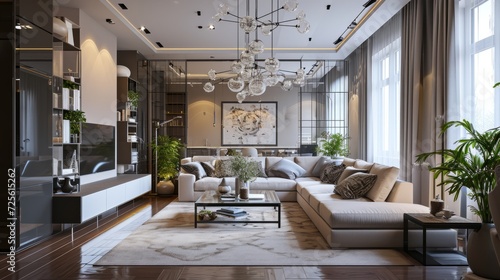 Wallpaper Mural A quiet luxury living room is glam, shiny mirrored or  quiet luxury style living rooms are filled with warmth collected accents plush seating soft rugs layered lighting home interior Torontodigital.ca