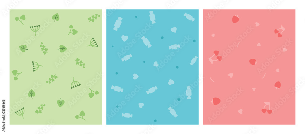 Floral eco love seamless Valentine's Day patterns Floral eco love seamless Valentine's Day patterns