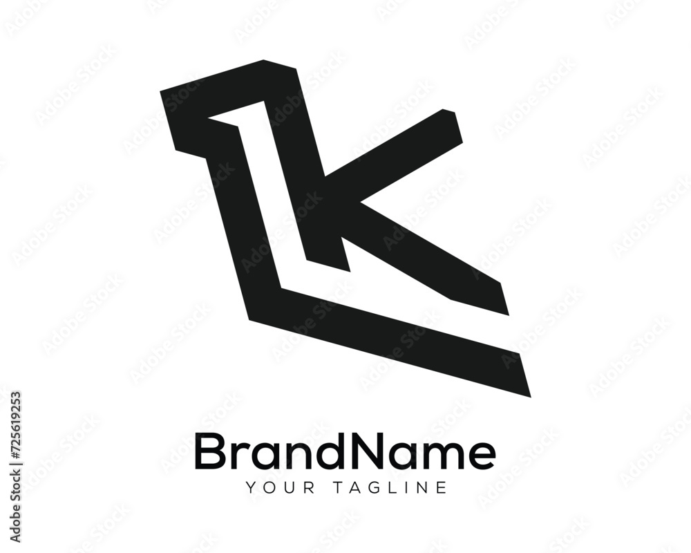 Vector letter lk creative logo art design abstract logo Vector letter lk creative logo art design abstract logo
