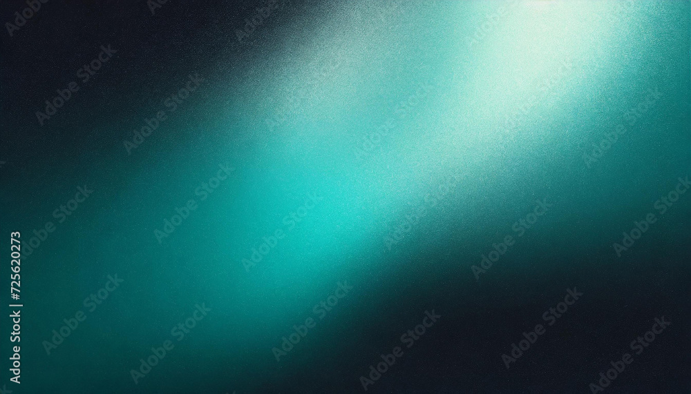 teal black , template empty space , grainy noise grungy texture color gradient rough abstract background shine bright light and glow