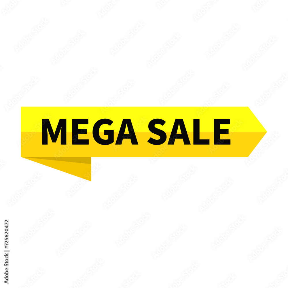 Mega Sale Text In Yellow Ribbon Rectangle Shape For Sell Promotion Business Marketing Social Media Information Announcement
Mega Sale Text In Yellow Ribbon Rectangle Shape For Sell Promotion Business Marketing Social Media Information Announcement