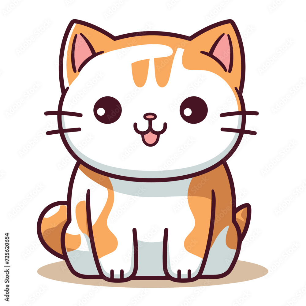 Fototapeta premium kawaii cat vector illustration