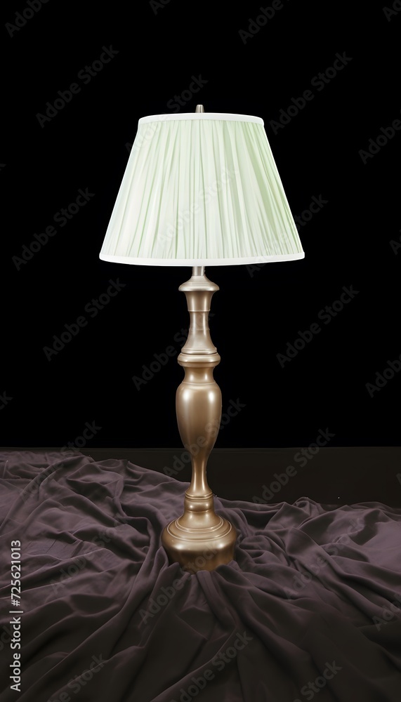 Table lamp isolated on a black background. 3d rendering image.