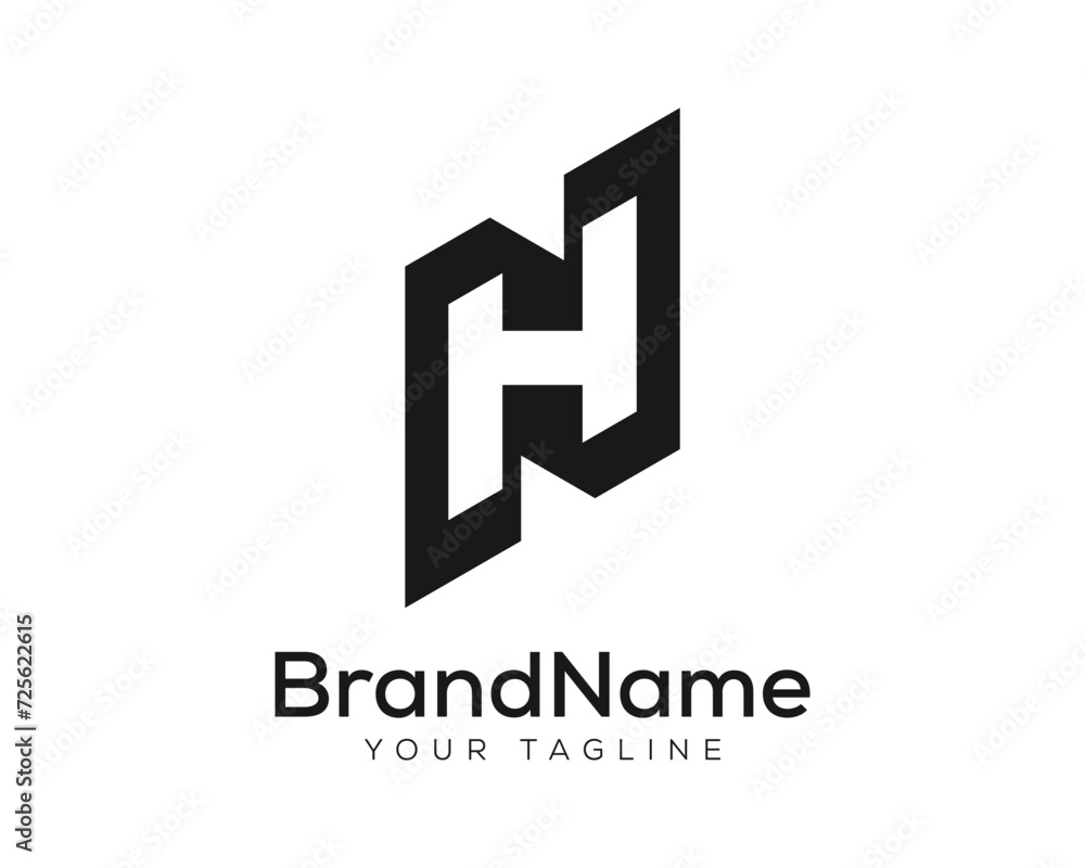 Vector letter nh creative logo art design abstract logo Vector letter nh creative logo art design abstract logo