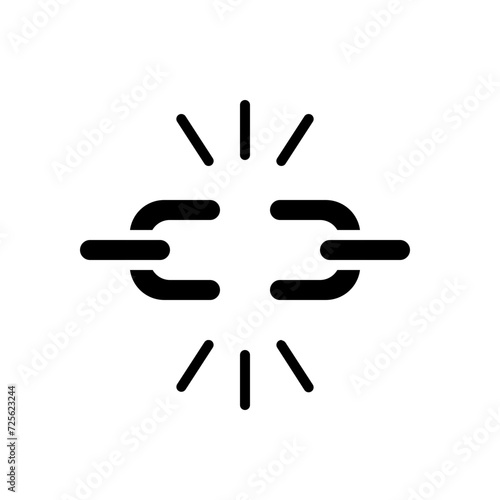 breaking of shackles solid icon