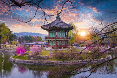 Gyeongbokgung Palace in Spring, Seoul, South Korea.