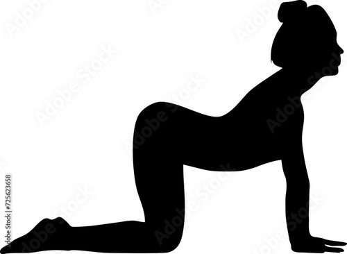 Yoga Woman Silhouette Element