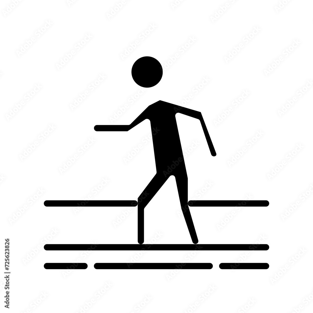 walking on the sidewalk solid icon walking on the sidewalk solid icon