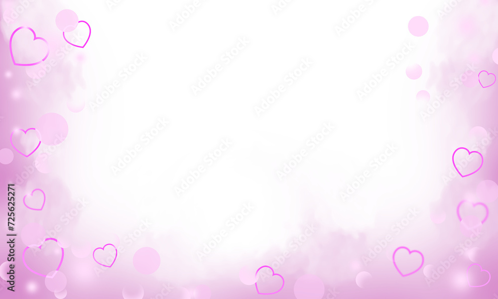 pink cloudy effect with bokeh light and hearts pink cloudy effect with bokeh light and hearts