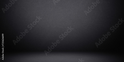 Abstract luxury blur dark gray and black gradient, empty space room for showing display your products. background, gradient room studio photo