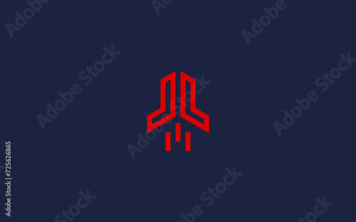 letter l with rocket logo icon design vector design template inspiration