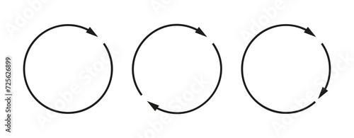 Arrow circle collection isolated. Rotate circle symbol vector illustration. PNG photo