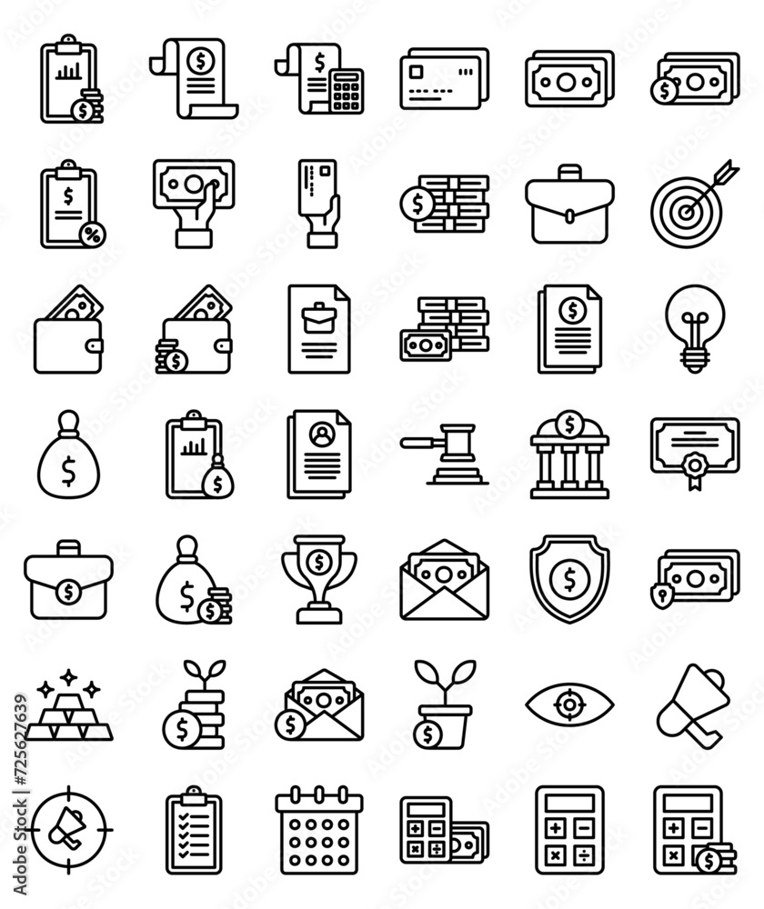 Business And Finance Icon Set Business And Finance Icon Set