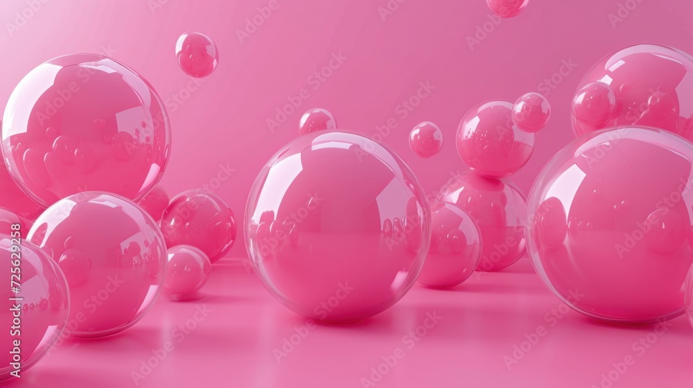 Pink balls on a pink background Pink balls on a pink background