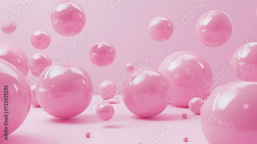 Pink balls on a pink background