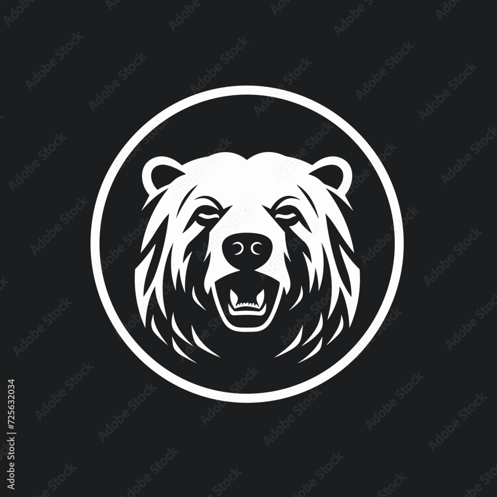 illustration of a bear head vector isolated logo silhouette best for your t-shirt illustration of a bear head vector isolated logo silhouette best for your t-shirt