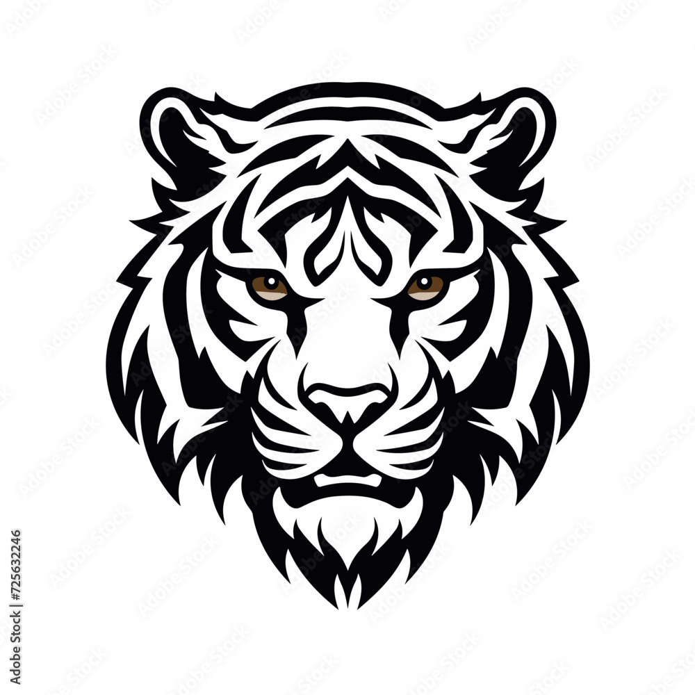 tiger head vector  vector isolated logo silhouette best for your t-shirt