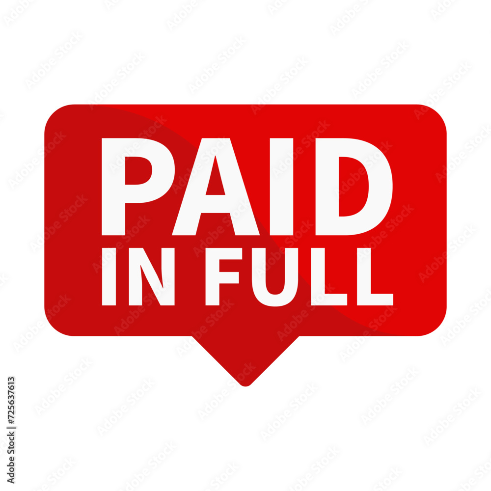 Paid In Full Text In Red Rectangle Shape For Information Announcement Promotion Business Marketing Social Media
Paid In Full Text In Red Rectangle Shape For Information Announcement Promotion Business Marketing Social Media