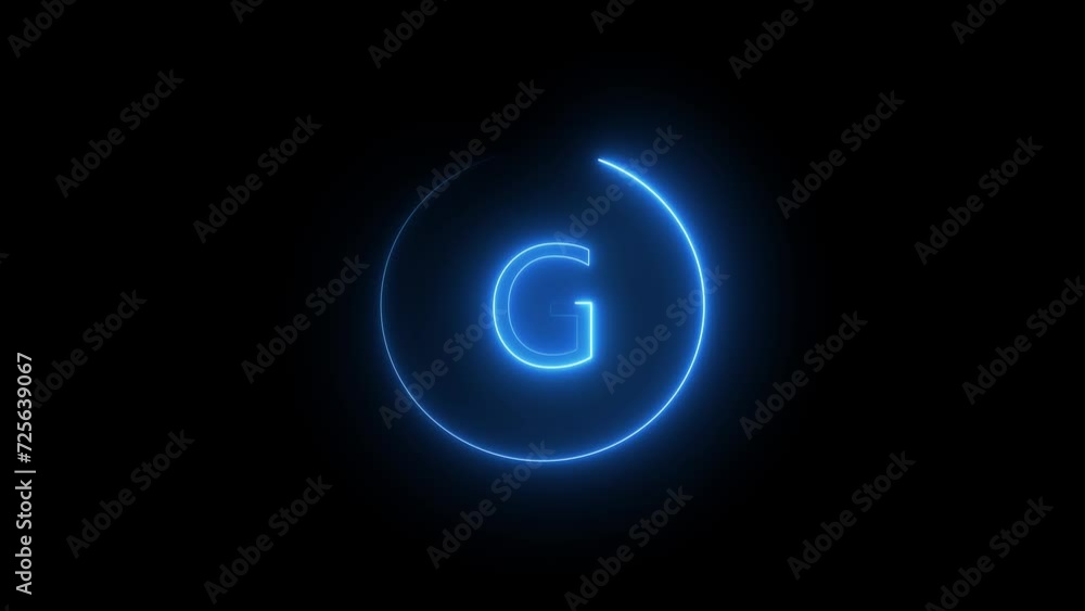 Animation of neon sign alphabet glowing with pink and blue light and black background. Animation of neon sign alphabet glowing with pink and blue light and black background.
