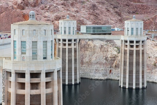 Low water level at Hoover Dam