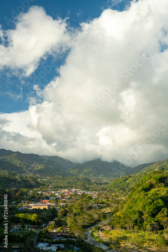 Boquete Valley and Caldera River, Chiriqui, Panama, Central America - stock photo
